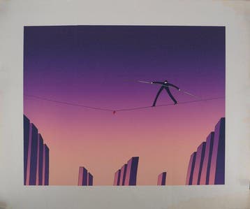 Jean-Michel Folon (1934-2005) - LEquilibriste, Antiquités & Art