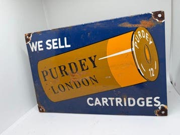 Purdey - Purdey London cartridges - Emaille bord - Emaille,