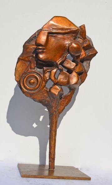Bernard Métranve (1949) - sculptuur, Regard Ancien - 34 cm -
