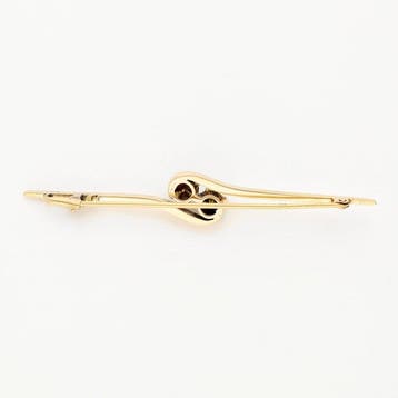 Broche - 14 carats Or jaune Diamant (Naturelle)