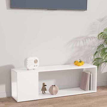 vidaXL Tv-meubel 100x24x32 cm bewerkt hout wit, Verzenden