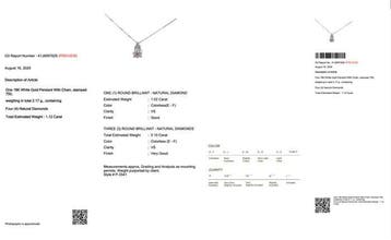 Ketting met hanger - 18 karaat Witgoud - 1.12ct. tw. Diamant