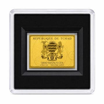 Tchad. 5000 Francs 1/200 oz 999 Fine Gold 5000 CFA Francs