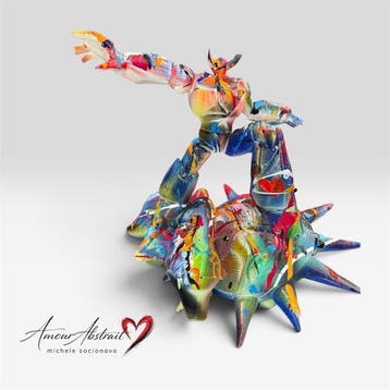 michele socionovo - Goldrake Amour Abstrait limited edition.