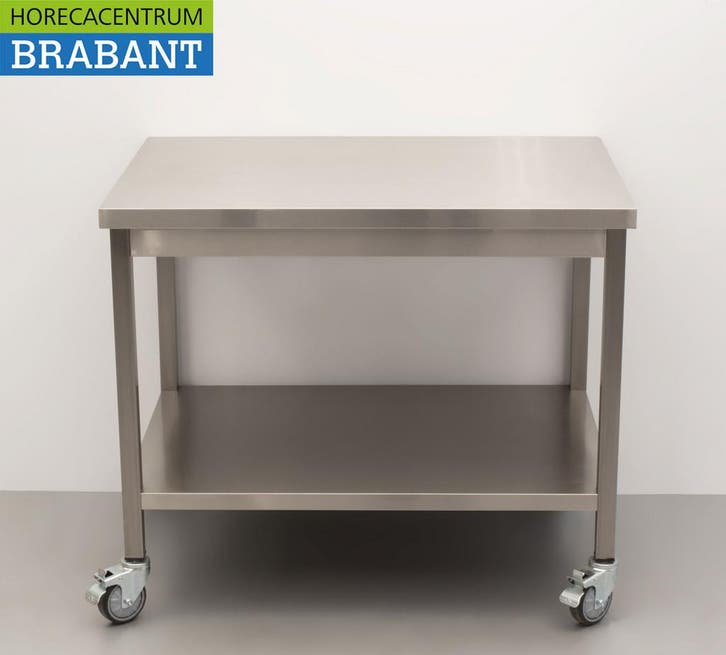 HCB RVS Verrijdbare Werktafel Tafel Op Wielen 100 x 70 x 85, Articles professionnels, Horeca | Mobilier & Aménagement, Enlèvement ou Envoi