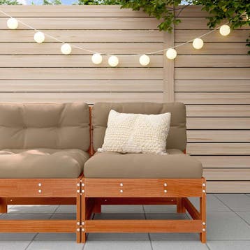 vidaXL Tuinstoel Midden Massief grenenhout Waskleur Bruin, Tuin en Terras, Verzenden, Nieuw