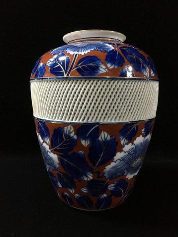 Vaas - Japanse Arita Imari porseleinen bloemvaas met