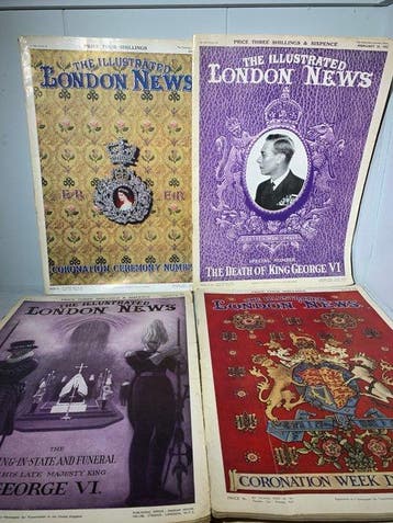 Zeldzame edities van de The Illustrated London News 50s
