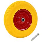 vidaXL Kruiwagenwiel met as 4,00-8 390 mm massief PU, Verzenden