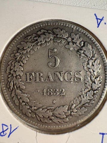 België. Leopold I. 5 Francs 1832