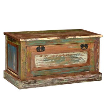 vidaXL Schoenenopbergbank massief gerecycled hout, Verzenden