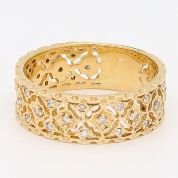 Bague - 18 carats Or jaune Diamant (Naturelle), Nieuw