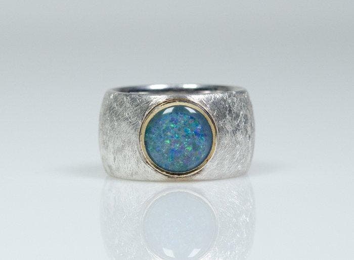 Sans prix de réserve - Bague - Argent 925 - Opale, Bijoux, Sacs & Beauté, Bagues