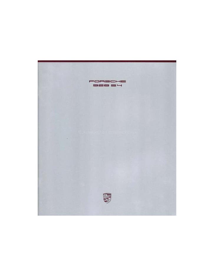 1989 PORSCHE 928 S4 BROCHURE ENGELS, Livres, Autos | Brochures & Magazines