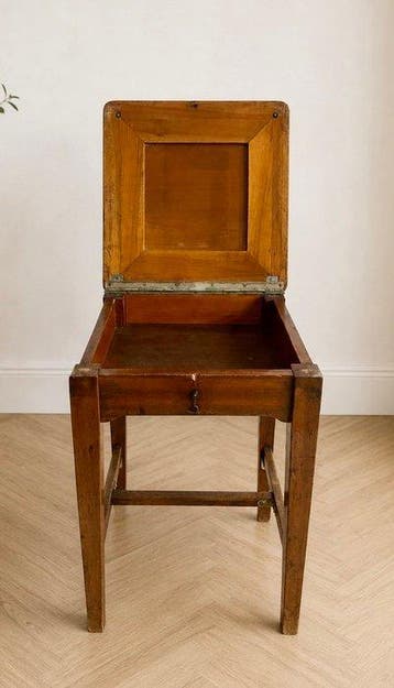 British 1920s wood lift top table - Table - bois de fruit -