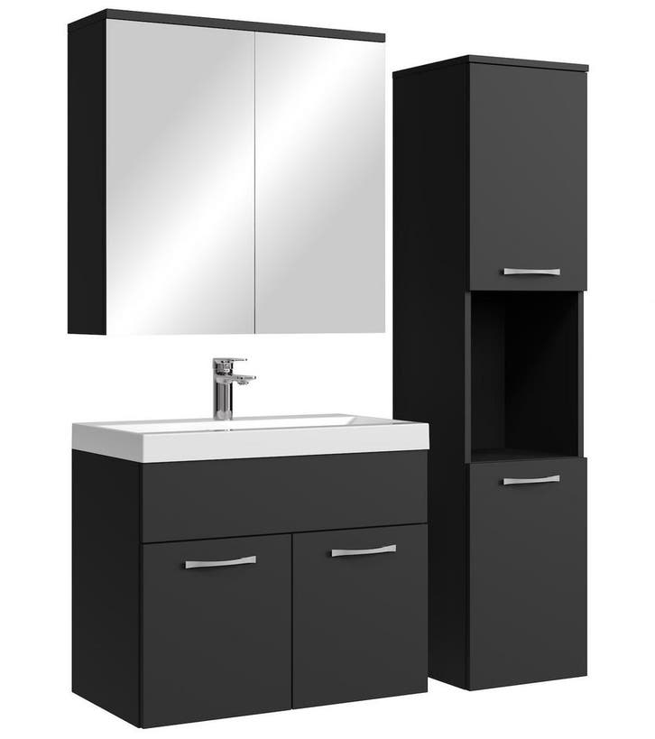 Badkamermeubel Set Montreal 60 cmZwart Mat Badmeubel, Maison & Meubles, Salle de bain | Meubles de Salle de bain, Envoi