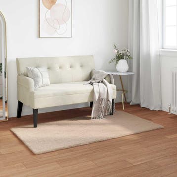 vidaXL Antislip vloerkleed van imitatie konijnenbont OLITE, Verzenden