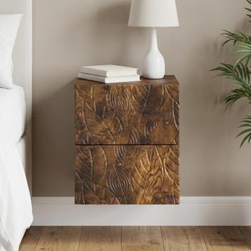 vidaXL Muurbevestigde Nachttafel Gerookt eiken 34,5 x 33 x, Verzenden, Nieuw