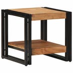 vidaXL Salontafel Bruin 40 x 40 x 38 cm Massief Acacia Hout, Huis en Inrichting, Tafels | Salontafels, Verzenden, Nieuw