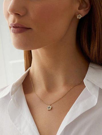 Ensemble de bijoux 2 pièces - 18 carats Or jaune - 0.26ct.