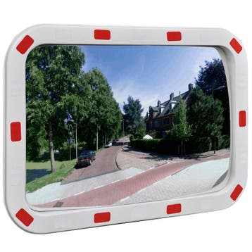 vidaXL Verkeersspiegel rechthoekig met reflectors 40x60 cm, Verzenden, Nieuw