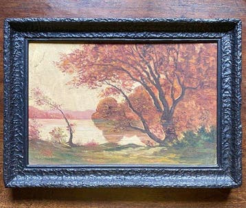 Scuola italiana (XX), firmato Bernasconi - Le lac dIssarlès