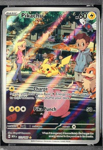 Pokémon - 1 Graded card - Pikachu 173/165 Illustration Rare