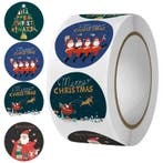 500 Kerst Stickers Op Rol - 2.5cm - Kerststickers -, Verzenden