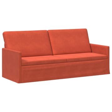 vidaXL 3-zits sofa Rood Oranje 190 x 81 x 82 cm Corduroy, Huis en Inrichting, Verzenden, Nieuw