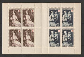 Frankrijk 1953/1957 - Rode Kruis-carnetten nr. 2002-2003 en, Gestempeld