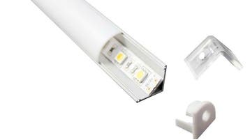 LED Strip profiel 1 meter voor 90° hoek met ronde cover, Ophalen of Verzenden, Nieuw