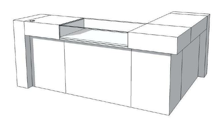 *TIP* Toonbank U-Frame Thick C-PUH-016-COMP, Articles professionnels, Aménagement de Bureau & Magasin | Commerce & Inventaire