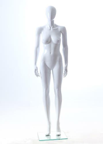 *TIP*  Faceless etalagepop dame glossy wit GLW7, Ophalen of Verzenden
