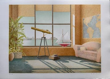 Olivier Raab (1955) - Scène intérieur, Antiquités & Art