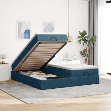 vidaXL Ottoman bed met matrassen 200x200cm fluweel, Huis en Inrichting, Verzenden, Nieuw