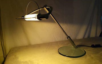 Franco Bettonica, Mario Melocchi - Lampe de bureau - Chrome, Antiek en Kunst