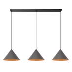 Hanglamp Lucide SPITZE -  - 3xE27 - Grijs | Vibes, Verzenden, Nieuw