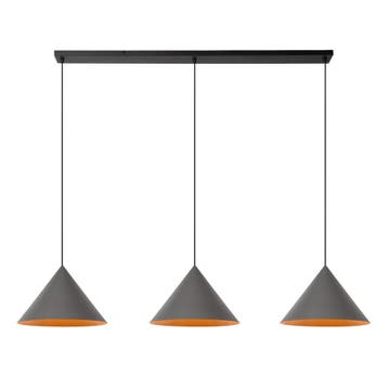 Hanglamp Lucide SPITZE -  - 3xE27 - Grijs | Vibes, Verzenden