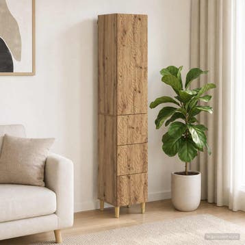 vidaXL Kast Set 2 st 33 x 34,5 x 90 cm Bewerkt hout, Verzenden, Nieuw
