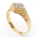 Bague - 18 carats Or jaune, Or blanc - 0.06ct. tw. Diamant, Nieuw