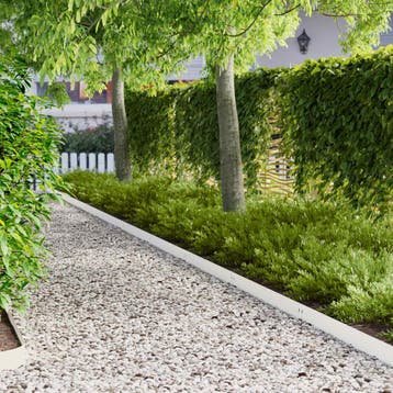 vidaXL Gazonrand 50 st 100 x 12 cm Staal Wit, Tuin en Terras, Verzenden, Nieuw