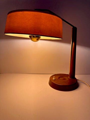 Temde - Tafellamp - Teak, Antiek en Kunst