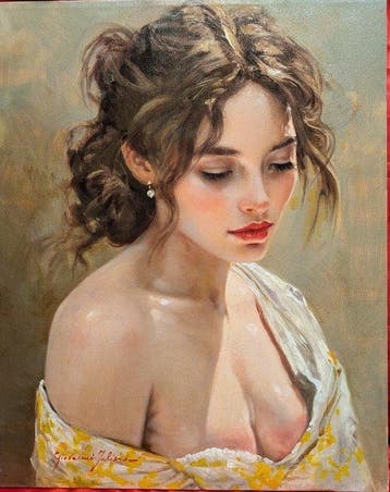 Giovanni Faliero (1960) - Ritratto di Giovane Donna