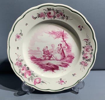 Tournay 19e - E. DUC - Bord - Aardewerk, Antiek en Kunst