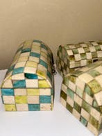 Kleine kistjes Indiase bot - Been, Hout, Messing - India -, Antiek en Kunst