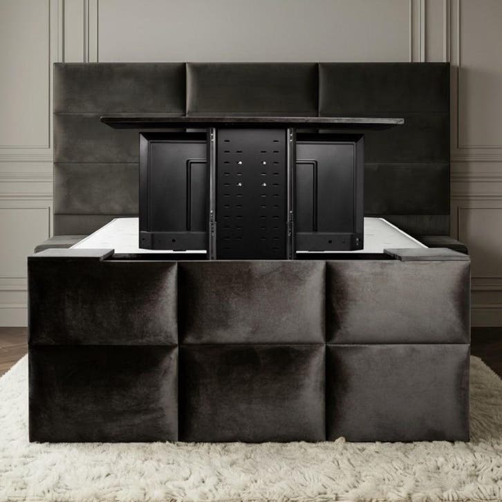 van Schaik Boxspring Platinum Deluxe met TV-Lift - 180 x 210, Maison & Meubles, Chambre à coucher | Lits boxsprings