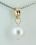 Zonder minimumprijs - Hanger - 18 karaat Geel goud Parel -