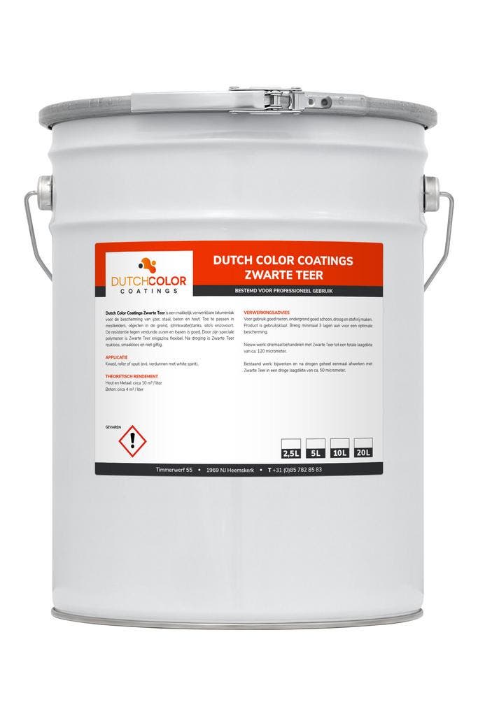 DCC Teer Zwart Zwart 2.5L, Bricolage & Construction, Peinture, Vernis & Laque, Envoi