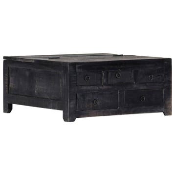 Zwarte salontafel met 5 lades | Tweede kansje | OP = OP, 50 tot 100 cm, Verzenden, Vierkant, 50 tot 100 cm