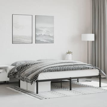 vidaXL Bedframe metaal zwart 183x213 cm, Verzenden, Nieuw